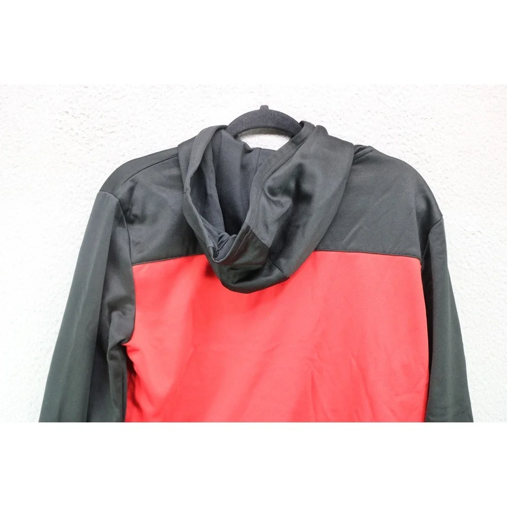 Reebok Boy's Red Black Long Sleeve Pullover Hoodie-XL(14-16)-Athleisure